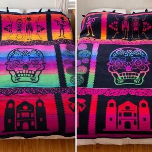 Pendleton Beaver State Día de los Muertos Skull Wool Blanket USA